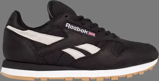 Кроссовки palace x classic leather r12 'black white' Reebok, черный