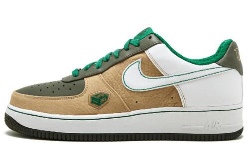 Кроссовки Nike Air Force 1 Premium 07, белый/светло-коричневый/зеленый