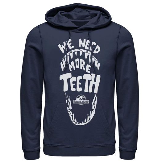 Мужской пуловер с рисунком Jurassic World We Need More Teeth Licensed Character, синий