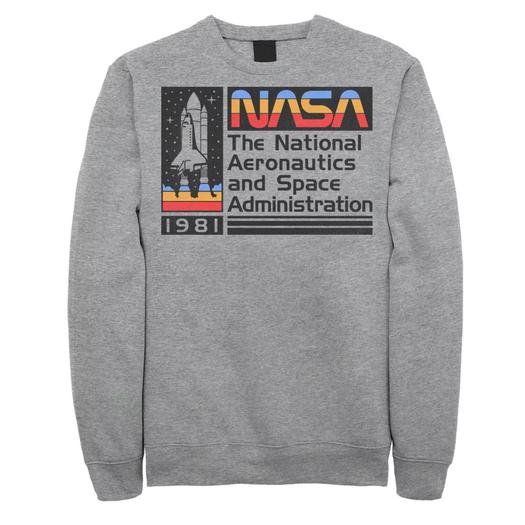 Мужской флисовый пуловер с полосатым логотипом NASA National Aeronautics Licensed Character