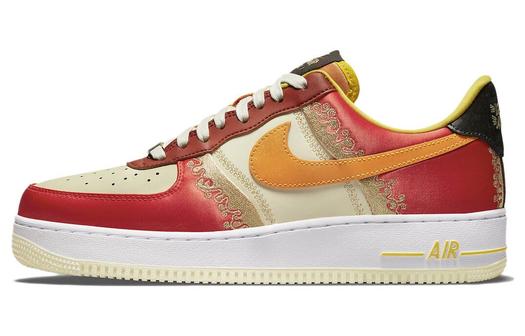 Кроссовки Nike Air Force 1 Low '07 Premium, светло-бежевый/красный