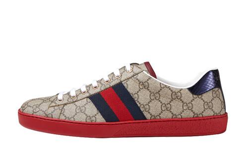 Кроссовки Gucci Ace GG Supreme Sneakers Бежевые