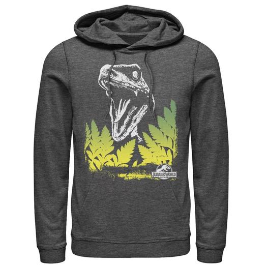 Мужской пуловер с капюшоном и рисунком Jurassic World Raptor Roaring Behind Busches Licensed Character