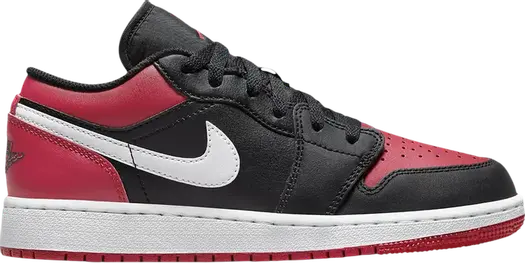 Кроссовки Air Jordan 1 Low GS Alternate Bred Toe, черный