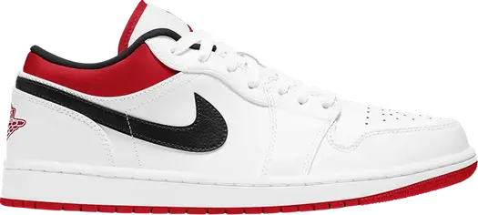 Кроссовки Air Jordan 1 Low White University Red, белый