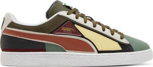 Кроссовки Puma Suede Layers - Deep Olive Warm Chestnut, зеленый