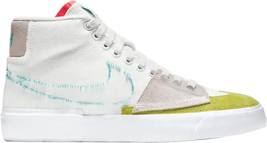 Кроссовки Nike Blazer Mid Edge SB 'Orange Aqua', белый