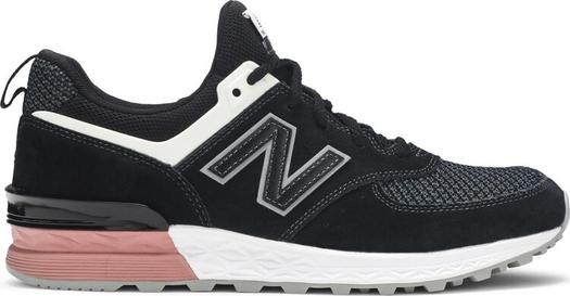 Кроссовки New Balance 574 Sport, черный/белый/розовый