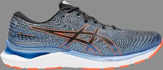 Кроссовки gel cumulus 24 'black shocking orange' Asics, синий