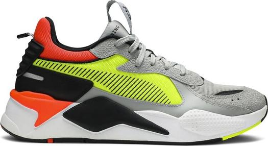 Кроссовки Puma RS-X Hard Drive Grey Yellow Red, серый