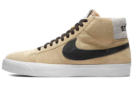 Кроссовки Nike Sb Zoom Blazer Mid Stussy, бежевый/черный
