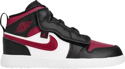 Кроссовки Air Jordan 1 Mid ALT PS Noble Red, черный