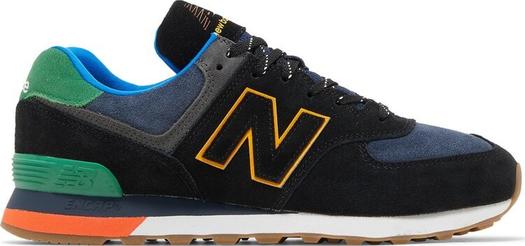 Кроссовки New Balance 574, черный/зеленый