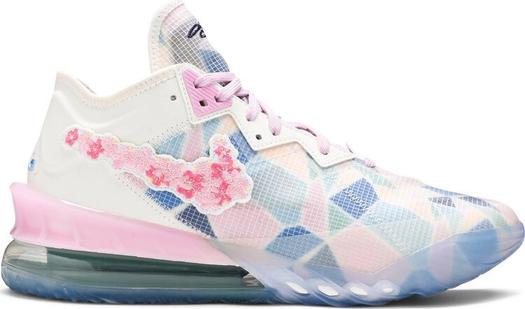 Кроссовки Nike atmos x LeBron 18 Low 'Sakura', розовый
