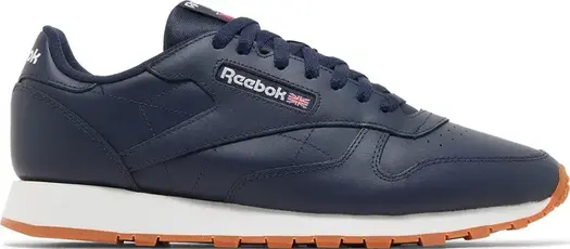 Кроссовки classic leather 'vector navy gum' Reebok, синий