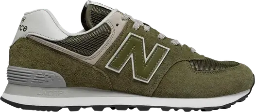 Кроссовки New Balance 574, оливковый/белый
