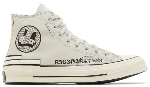 Кроссовки Converse Chuck 70 Hacked Heel High Tear Away - Light Bone, серый