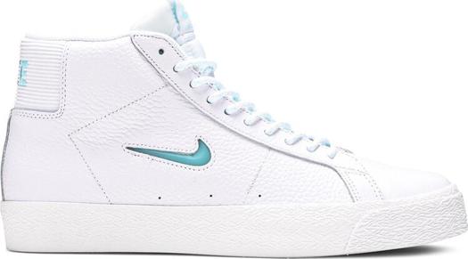 Кроссовки Nike Zoom Blazer Mid Premium SB 'White Glacier Ice Jewel', белый