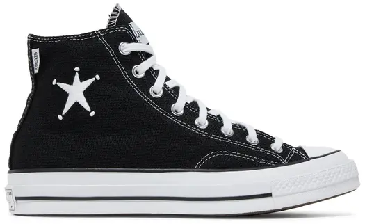 Кроссовки Converse Stussy x Chuck 70 High Black, черный