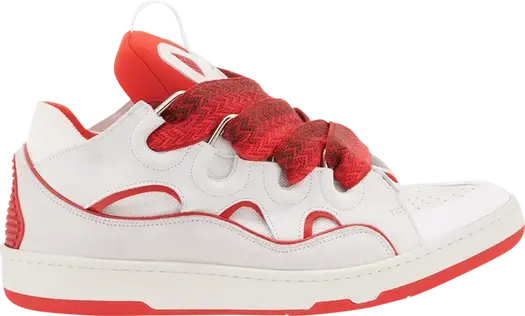 Кроссовки Lanvin Curb Sneaker White Red, белый