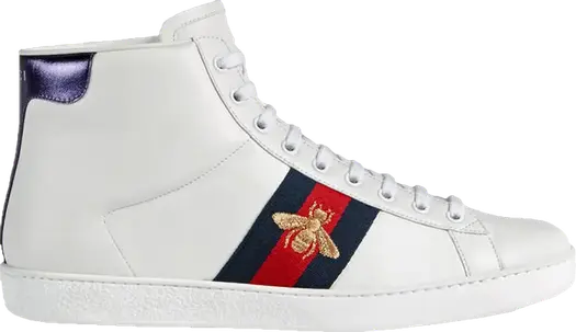 Кроссовки Gucci Ace Leather High, белые