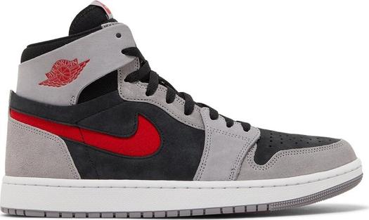 Кроссовки Air Jordan 1 High Zoom Comfort 2 Cement Fire Red, серый