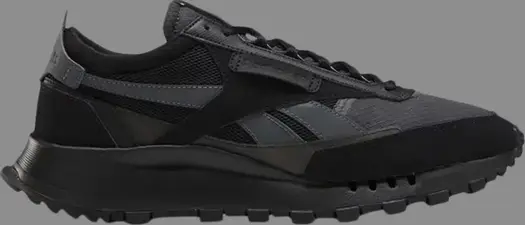 Кроссовки classic leather legacy 'black true grey' Reebok, черный