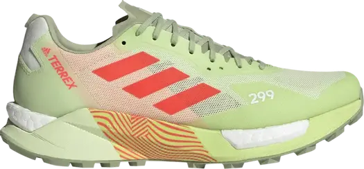 Кроссовки Adidas Terrex Agravic Ultra Trail 'Almost Lime Turbo', зеленый