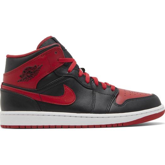 Кроссовки Nike Air Jordan 1 Mid (черно-красные)