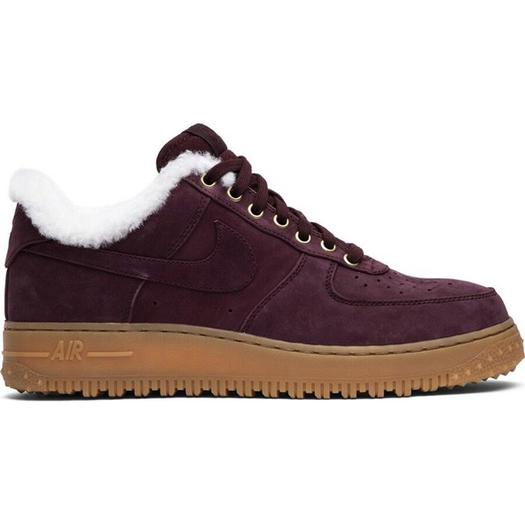 Кроссовки Nike Air Force 1 Premium Winter 'Burgundy Crush', фиолетово-бордовый/мультиколор