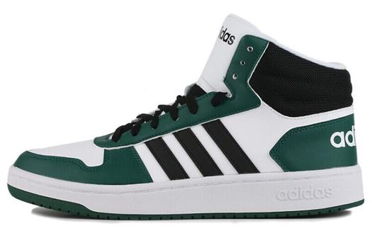 Кроссовки Adidas Neo Hoops 2.0 Vintage Basketball Male, белый/черный/темно-зеленый