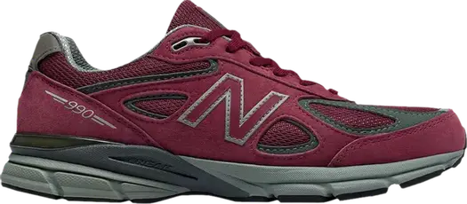 Кроссовки New Balance 990v4 Made In USA 'Burgundy', красный