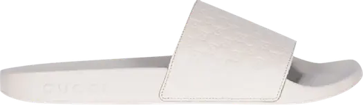 Кроссовки Gucci MicroGuccissima Slide White, белый