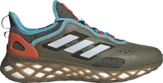 Кроссовки Adidas Web Boost 'Olive Strata Halo Blue', зеленый