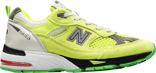 Кроссовки New Balance Aries x Wmns 991 Made in England 'Neon Yellow', желтый