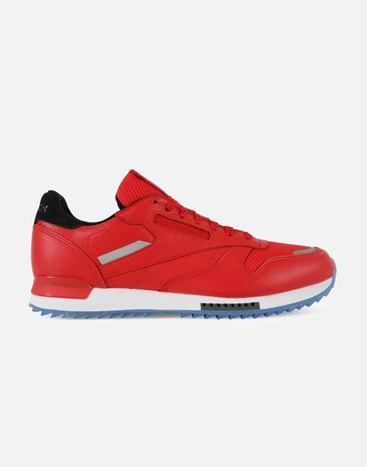 Кроссовки classic leather ripple Reebok, красный