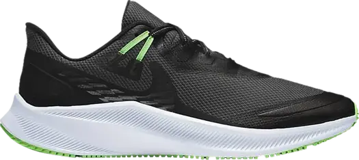 Кроссовки Nike Quest 3 Shield 'Black Poison Green', черный