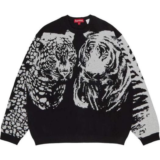 Свитшот Supreme Big Cats Jacquard, черный