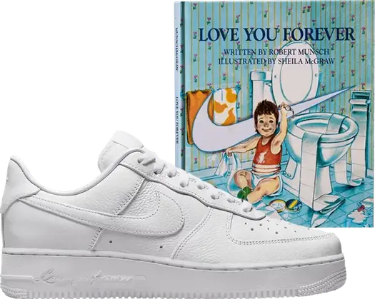 Кроссовки Nike NOCTA x Air Force 1 Low 'Certified Lover Boy' With Love You Forever Book, белый