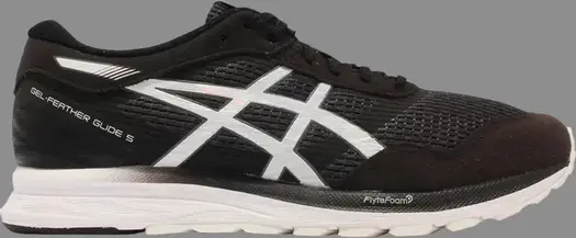 Кроссовки gel feather glide 5 2e wide 'black white' Asics, черный