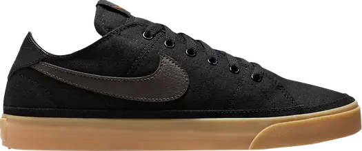 Кроссовки Nike Court Legacy Canvas 'Black Gum', черный
