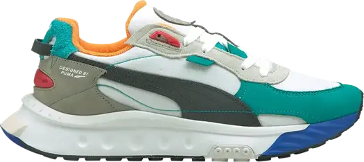 Кроссовки Puma Wild Rider Layers - White Viridian Green, зеленый