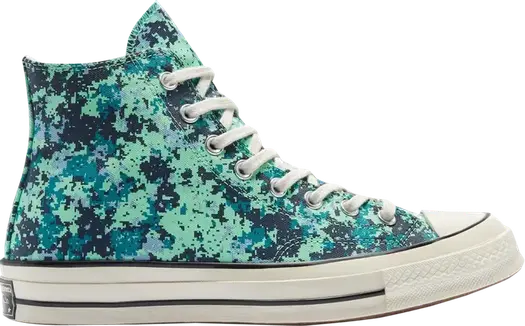 Кроссовки Converse Chuck 70 High Digi Camo - Green Glow, зеленый