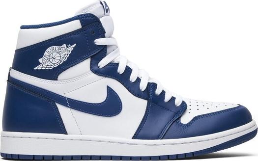 Кроссовки Air Jordan 1 Retro High OG Storm Blue, белый