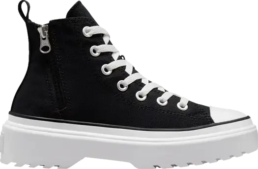 Кроссовки Converse Chuck Taylor All Star Lugged Lift Platform High GS Black White, черный
