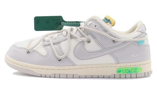 Кроссовки Nike Dunk Low Off White Lot 42 Of 50, белый/темно-зеленый
