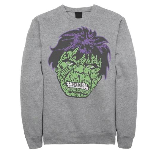 Мужской свитшот с наполнением и наполнителем Marvel Hulk St. Patty's Head Licensed Character