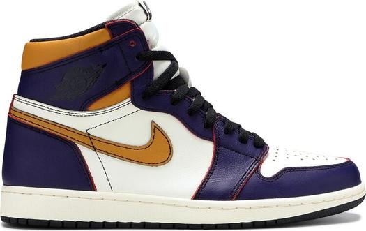 Кроссовки Air Jordan 1 Retro High SB LA To Chicago, фиолетовый