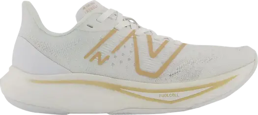 Кроссовки New Balance Wmns FuelCell Rebel v3 'White Gold Metallic', белый