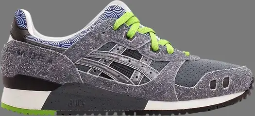 Кроссовки nice kicks x gel lyte 3 og 'black sesame' Asics, серый